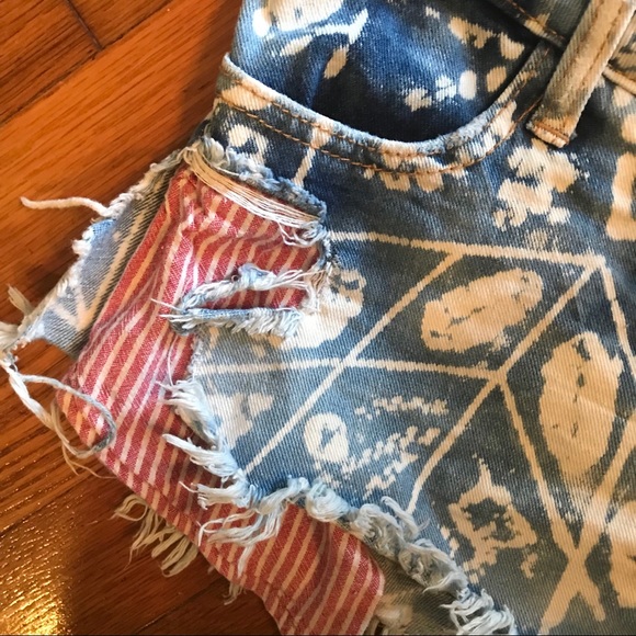 Free People Bleached Kiss Me Shorts - Picture 4 of 6